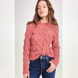 AMO Jane raglan crochet sweater S New